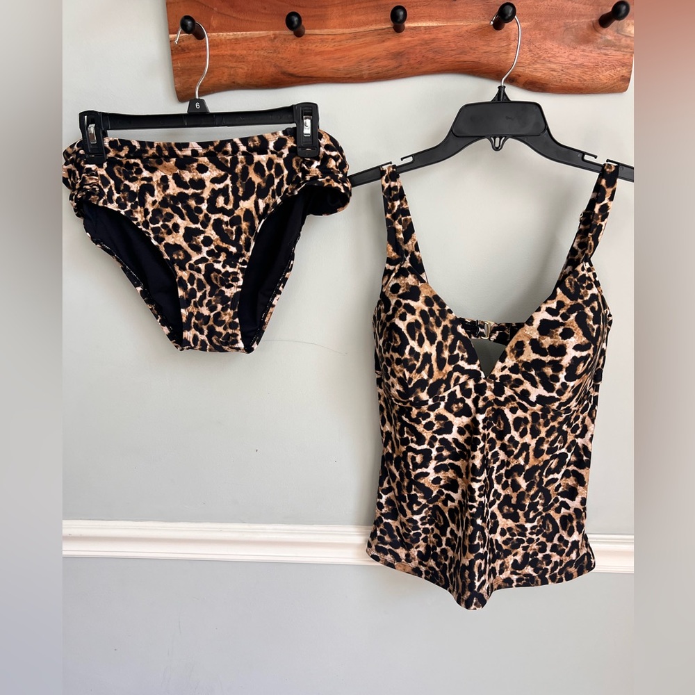 Alex Marie Brown Black Leopard Bikini Swimwear
